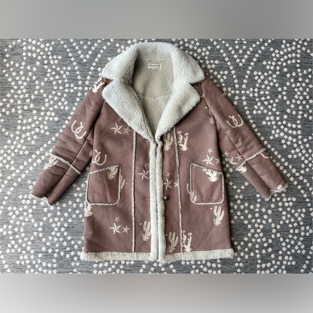IDYLLWIND Miranda Lambert Medium Suede Sherpa Cactus Horseshoe Western Coat